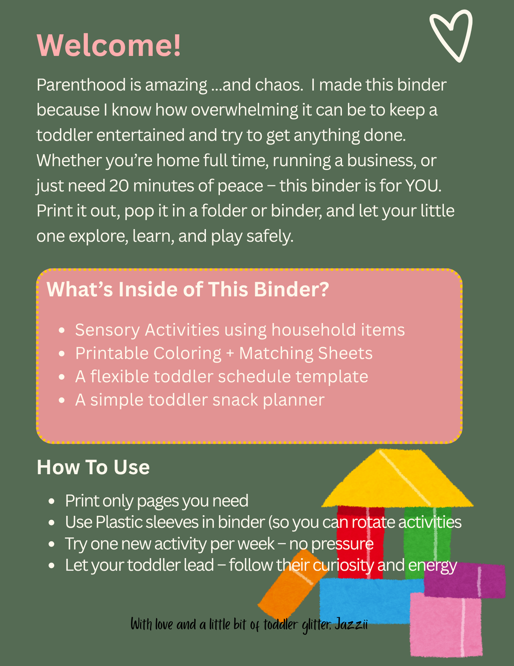 Busy Toddler Binder – Homeschool Learning Activities (PDF Pattern)