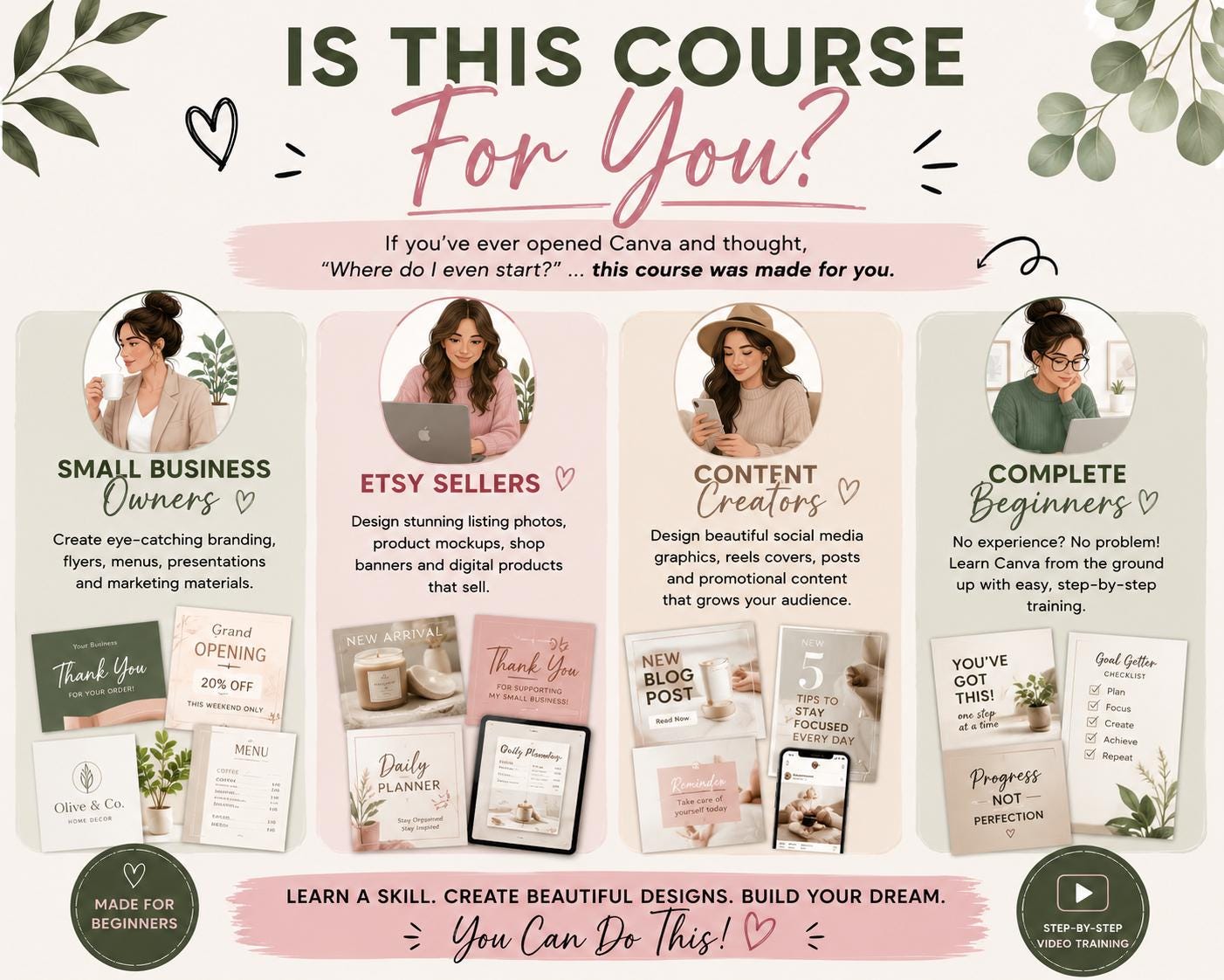 Canva Master Course for Beginners | Step-by-Step Training, Digital Products (Digital Download)