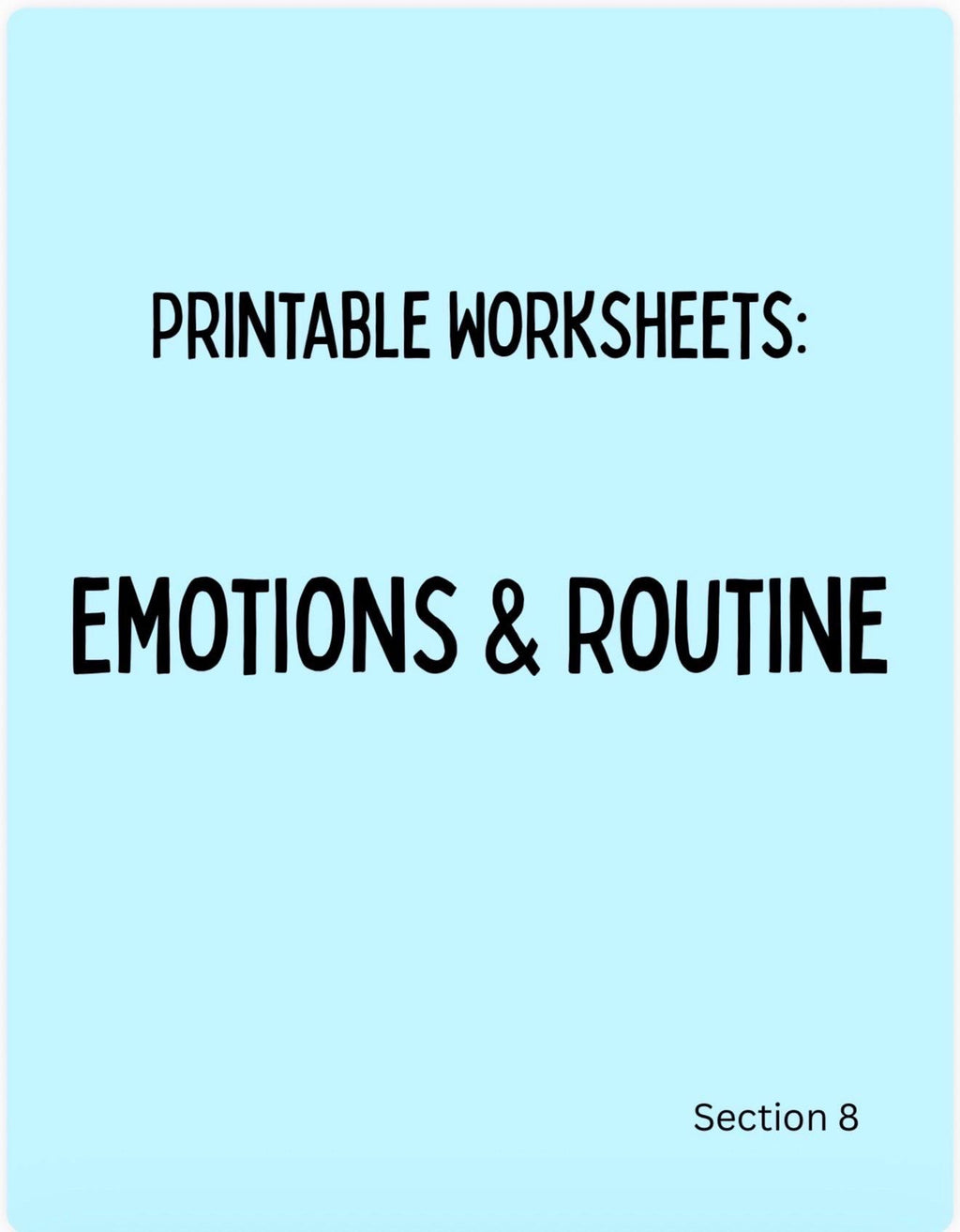 Feelings & Routines Activity Pack Printable | Emotional-Learning and Daily Habit Worksheets for Toddlers