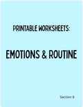 Feelings & Routines Activity Pack Printable | Emotional-Learning and Daily Habit Worksheets for Toddlers