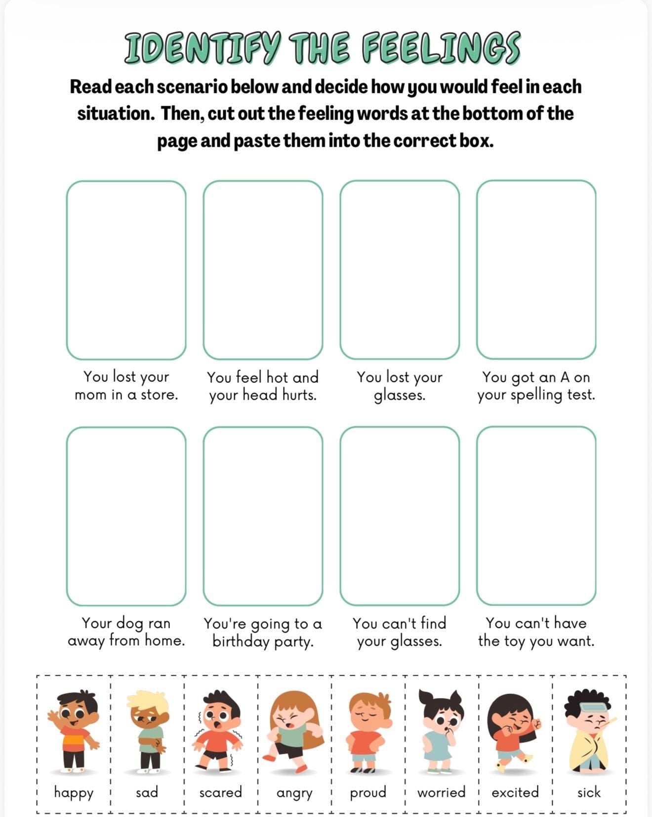 Feelings & Routines Activity Pack Printable | Emotional-Learning and Daily Habit Worksheets for Toddlers