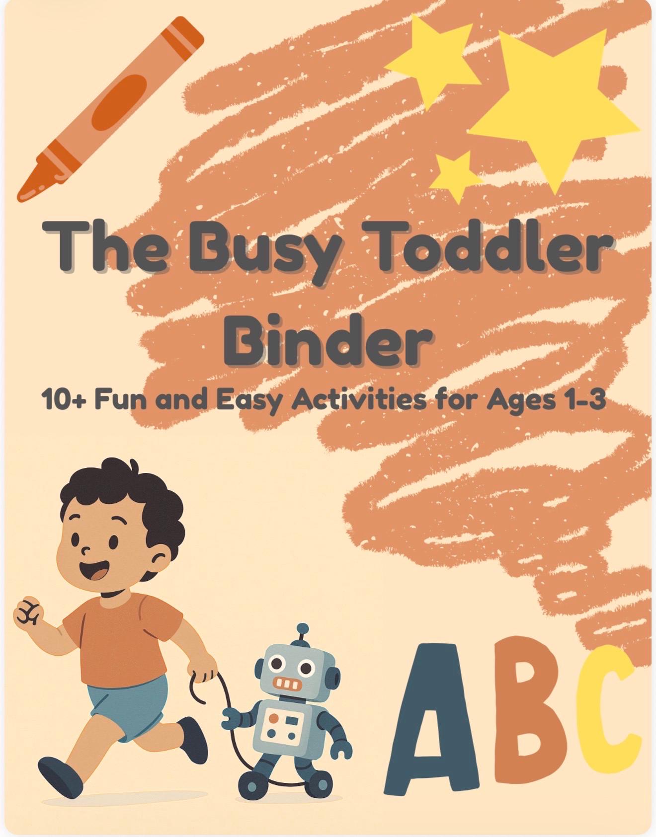 Busy Toddler Binder – Homeschool Learning Activities (PDF Pattern)